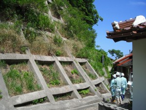 治山施設を点検